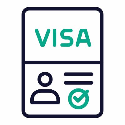Travel VISA, Animated Icon, Outline