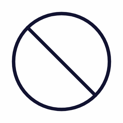 Ban, Animated Icon, Outline