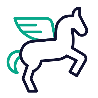 Pegasus, Animated Icon, Outline