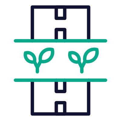 Green Highway, Animated Icon, Outline