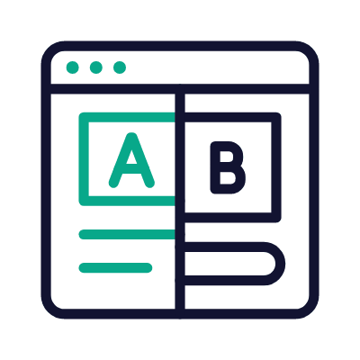 A/B Test, Animated Icon, Outline