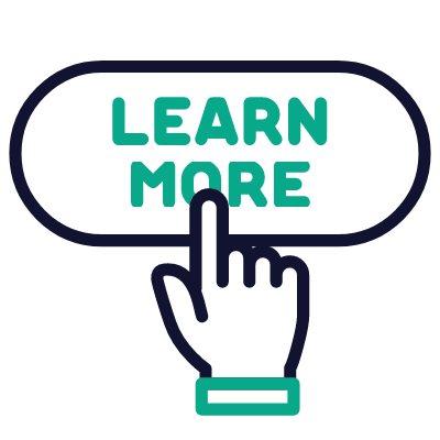 Learn More Button, Animated Icon, Outline