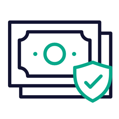 Money Shield, Animated Icon, Outline
