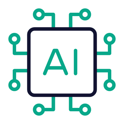 AI Chip, Animated Icon, Outline