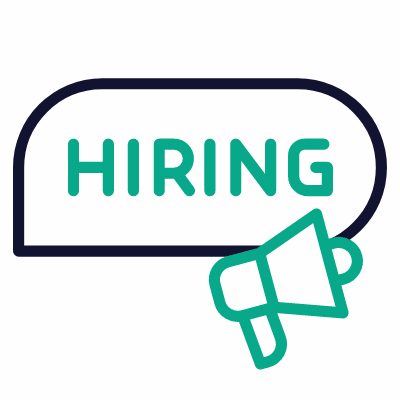 Chat Hiring, Animated Icon, Outline