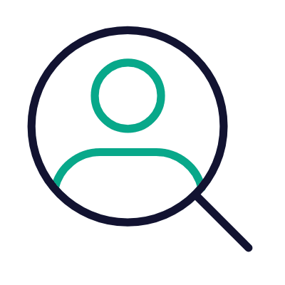 Magnifier Avatar, Animated Icon, Outline