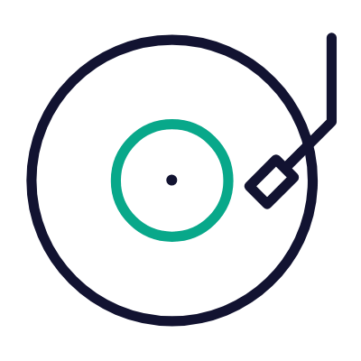 Vinyl, Animated Icon, Outline