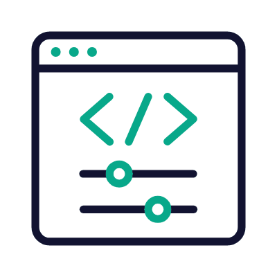 Browser No Code, Animated Icon, Outline