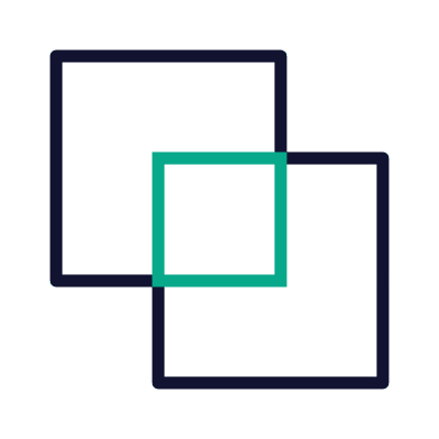 Squares Intersect, Animated Icon, Outline