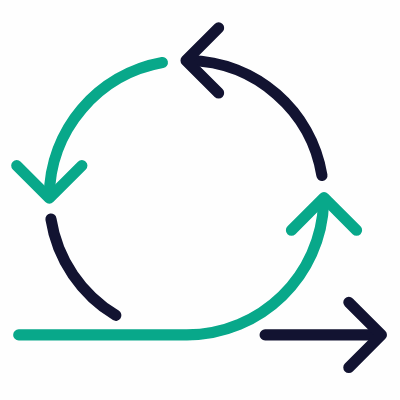 Agile Iteration, Animated Icon, Outline