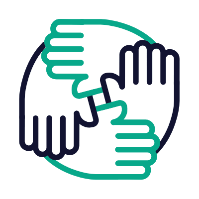 Teamwork, Animated Icon, Outline