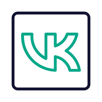 Vk, Animated Icon, Outline