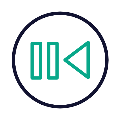 Pause Play Circle, Animated Icon, Outline