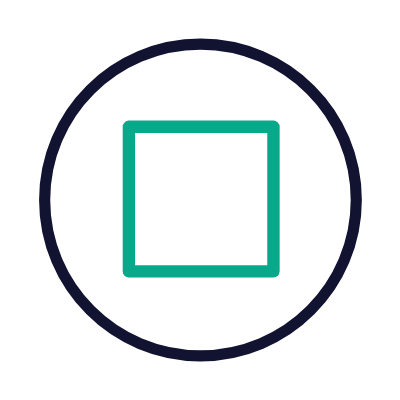 Stop Circle, Animated Icon, Outline