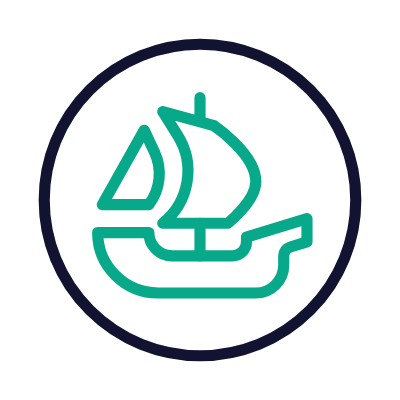 Opensea, Animated Icon, Outline