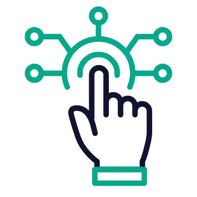 Hand Digital, Animated Icon, Outline