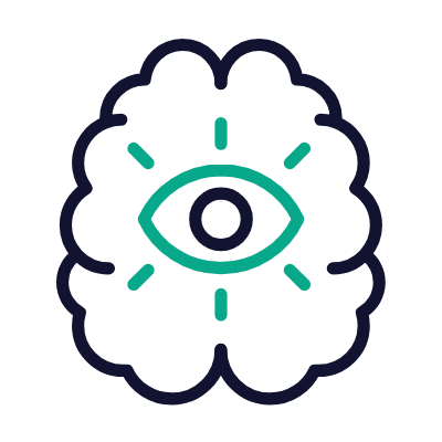 Brain Intuition, Animated Icon, Outline