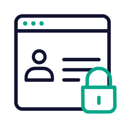 Secure Data, Animated Icon, Outline