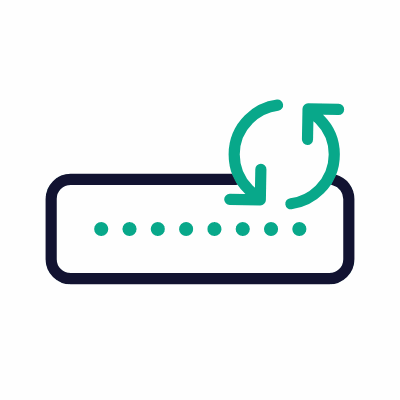 Rerfresh Password, Animated Icon, Outline