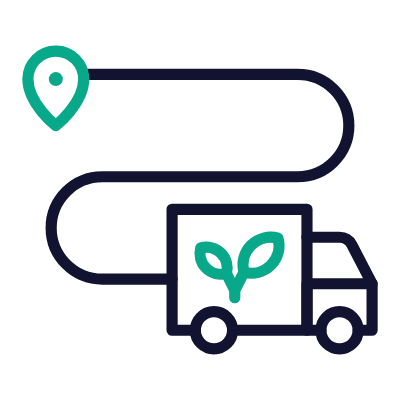 Eco Delivery, Animated Icon, Outline