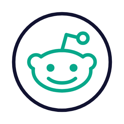 Reddit, Animated Icon, Outline
