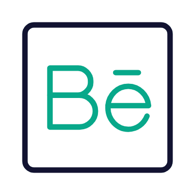 Behance, Animated Icon, Outline