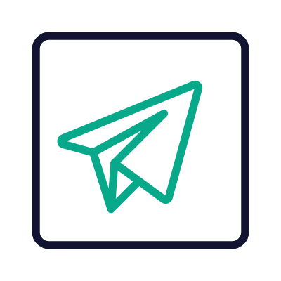 Telegram, Animated Icon, Outline