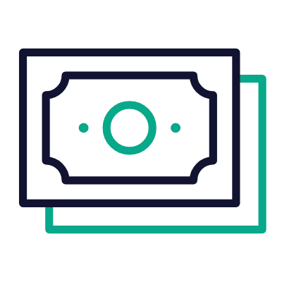 Banknotes, Animated Icon, Outline