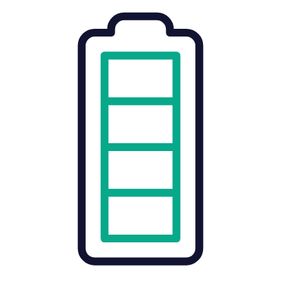 Battery Level 4, Animated Icon, Outline