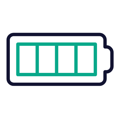Battery Level 4, Animated Icon, Outline