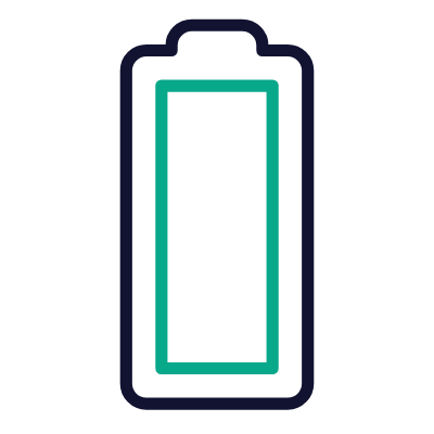 Battery Level 4, Animated Icon, Outline