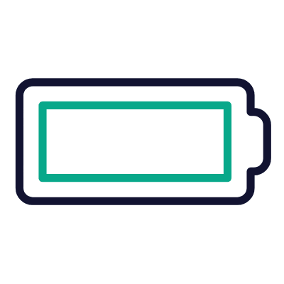 Battery Level 4, Animated Icon, Outline