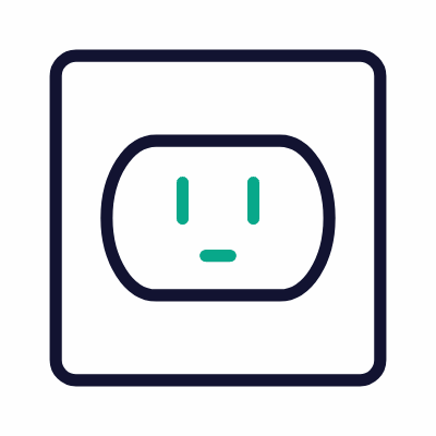 Outlet Type B, Animated Icon, Outline