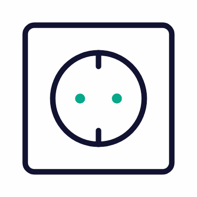 Outlet Type F, Animated Icon, Outline