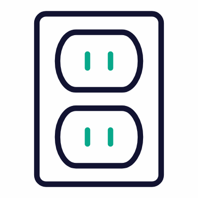 Outlet Double Type A, Animated Icon, Outline