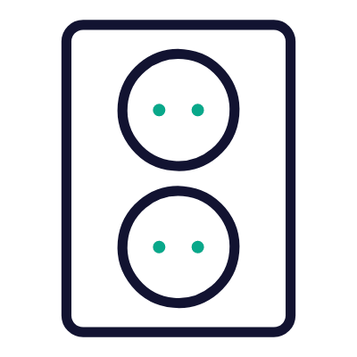 Outlet Double Type C, Animated Icon, Outline