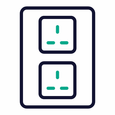 Outlet Double Type G, Animated Icon, Outline
