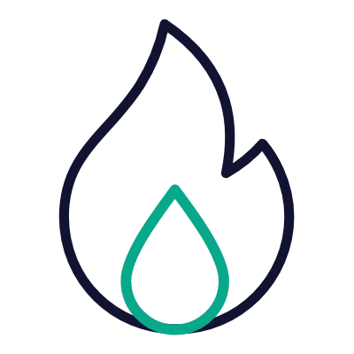 Flame, Animated Icon, Outline