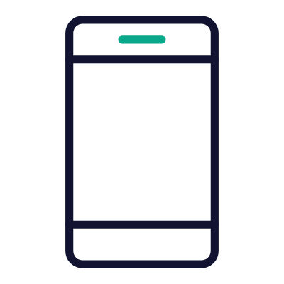 Smartphone Bezels, Animated Icon, Outline
