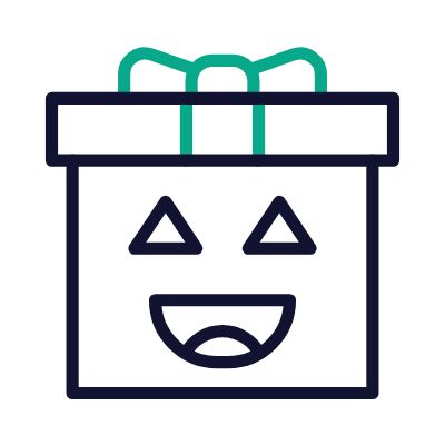 Halloween Gift, Animated Icon, Outline