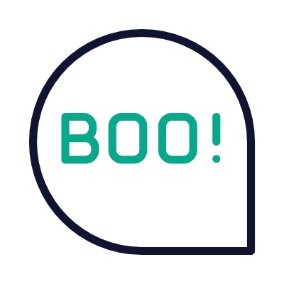 Chat Boo, Animated Icon, Outline
