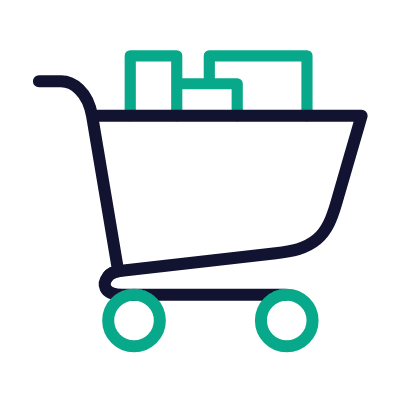 Cart Full, Animated Icon, Outline