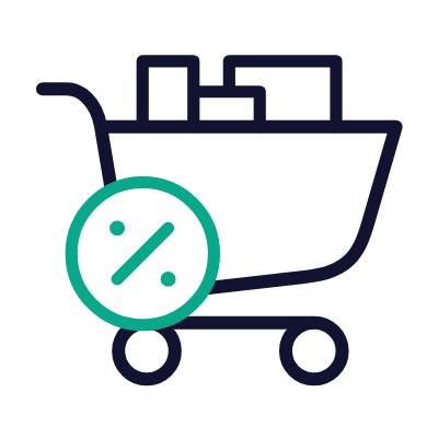 Cart Sale, Animated Icon, Outline