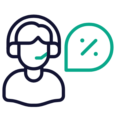 Man Telemarketer, Animated Icon, Outline