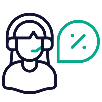 Woman Telemarketer, Animated Icon, Outline