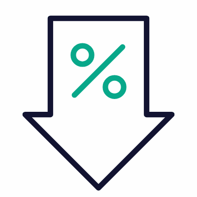 Price Decrease, Animated Icon, Outline
