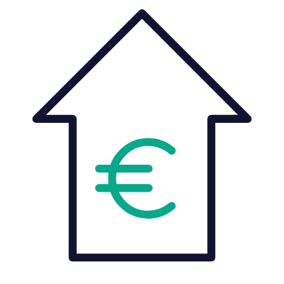 EUR Increase, Animated Icon, Outline