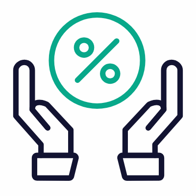 Hands Open Sale, Animated Icon, Outline