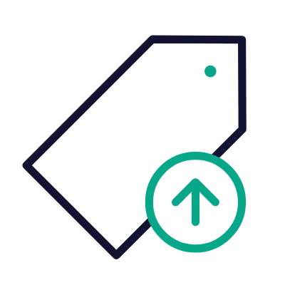 Price Up, Animated Icon, Outline