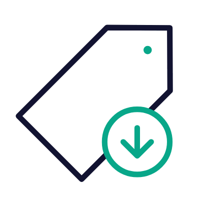 Price Down, Animated Icon, Outline